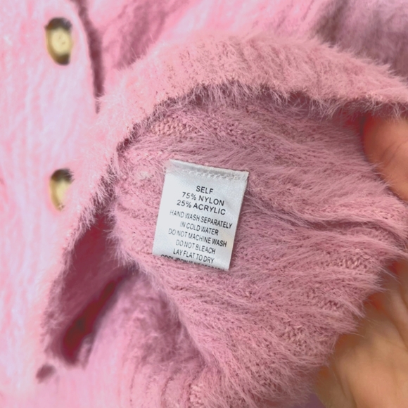 COTTON CANDY LA Crop Cardigan, size L - Picture 4 of 7